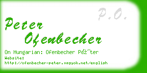 peter ofenbecher business card